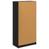 vidaXL Highboard Čierny dub 68 x 37 x 142 cm Kompozitn&eacute; drevo