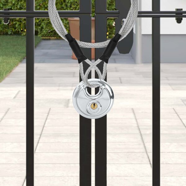 vidaXL Z&aacute;mky na disk so kľ&uacute;čmi Strieborn&aacute; Nerezov&aacute; oceľ