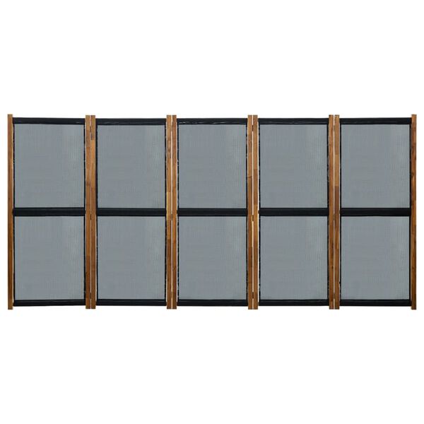 vidaXL 5-panelový paraván čierny 350x170 cm