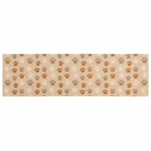 vidaXL Kuchynsk&yacute; koberec b&eacute;žov&eacute; labky 150 x 45 cm 100% polyamid