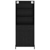 vidaXL Highboard Čierny dub 69,5 x 34 x 180 cm Kompozitn&eacute; drevo