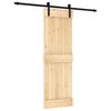 vidaXL Posuvn&eacute; dvere Pr&iacute;rodn&aacute; a čierna 70 x 210 cm