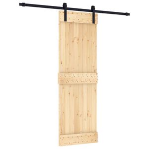 vidaXL Posuvn&eacute; dvere Pr&iacute;rodn&aacute; a čierna 70 x 210 cm