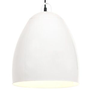 vidaXL Industri&aacute;lna z&aacute;vesn&aacute; lampa 25 W biela 42 cm okr&uacute;hla E27