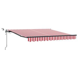 vidaXL Sklopn&aacute; mark&iacute;za Červen&aacute; a Biela 300 x 250 cm Polyester