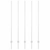 vidaXL Zabudovan&yacute; plotov&yacute; stĺpik 5 pcs Strieborn&aacute; 200 cm