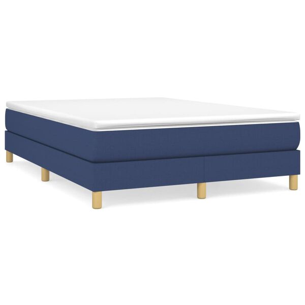 vidaXL Boxspring posteľ s matracom modrý 140x190 cm látka