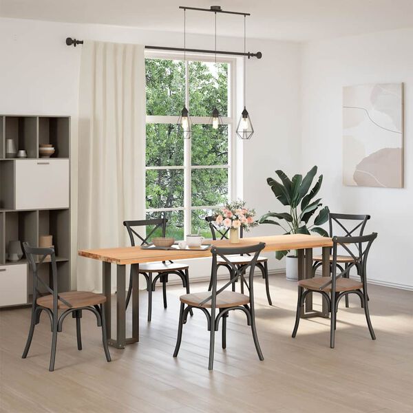 vidaXL Nohy ku konzolovému stolu v tvare T, 2 ks, čierne, 25x28x(72-73) cm, oceľ