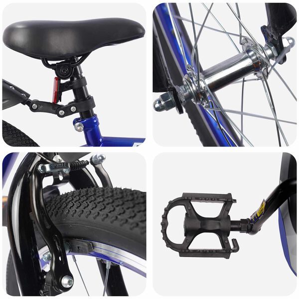 vidaXL Detsk&eacute; Kolo 18 Palcov pre deti od 5 do 7 rokov Tmavomodr&aacute;