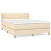 vidaXL Posteľn&yacute; r&aacute;m boxspring s matracom kr&eacute;mov&yacute; 140x200 cm l&aacute;tka