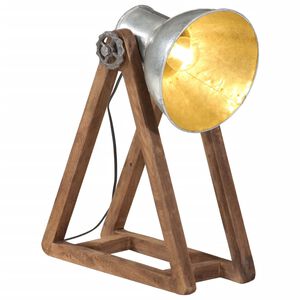 vidaXL Stolov&aacute; lampa 25 W starožitn&aacute; strieborn&aacute; 30x17x40cm E27
