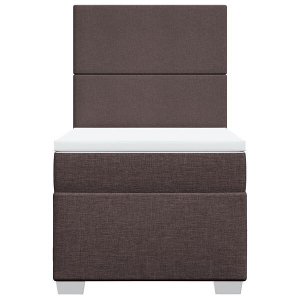 vidaXL Boxspring posteľ s matracom tmavohned&aacute; 90x190 cm l&aacute;tka