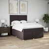 vidaXL Boxspring posteľ s matracom tmavohned&aacute; 140x190 cm l&aacute;tka