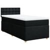 vidaXL Posteľný rám boxspring s matracom čierny 90x190 cm látka