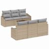 vidaXL Sada pohoviek 7 ks Beige a svetlo &scaron;ed&aacute; 55 x 55 x 37 cm