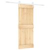 vidaXL Posuvn&eacute; dvere 80 x 210 cm Mas&iacute;vne borovicov&eacute; drevo (neupraven&eacute;)