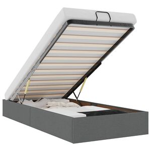 vidaXL Osmansk&yacute; r&aacute;m postele bez matraca tmavosiv&aacute; 80x200 cm l&aacute;tka