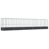 vidaXL Voli&eacute;ra s nadstavcom strieborn&aacute; 1042,5x107x212 cm oceľ