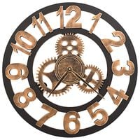 vidaXL Nástenné hodiny zlaté a čierne 58 cm kovové