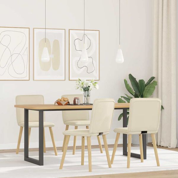 vidaXL Jedálenské stoličky 4 ks ľan