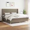 vidaXL Boxspring posteľ s matracom sivohned&yacute; 200x200 cm l&aacute;tka