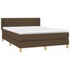 vidaXL Boxspring posteľ s matracom tmavohned&aacute; 140x200 cm l&aacute;tka
