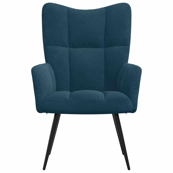 vidaXL Relaxačn&eacute; kreslo modr&eacute; zamat