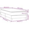 vidaXL Posteľný rám boxspring s matracom čierny 80x220 cm zamat
