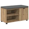 vidaXL Lavica na top&aacute;nky s podsed&aacute;kom Dub artisan 80 x 38 x 46 cm