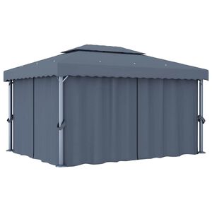 vidaXL Alt&aacute;nok so z&aacute;vesom 4x3 m, antracitov&yacute;, hlin&iacute;k