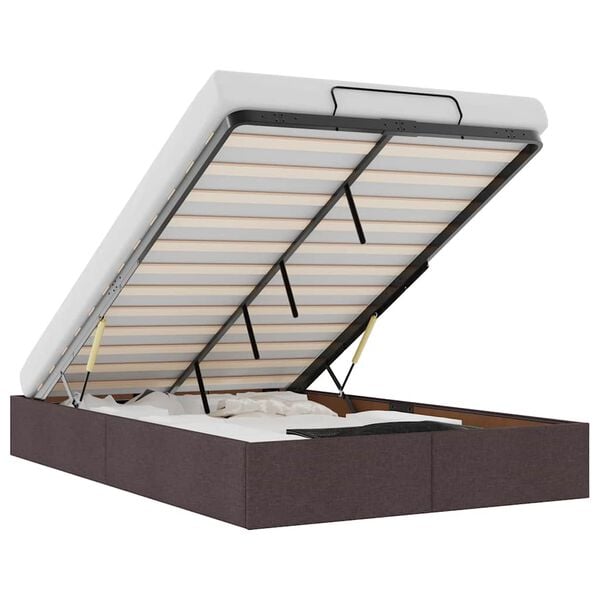 vidaXL Osmansk&yacute; r&aacute;m postele bez matraca tmavohned&aacute; 120x200 cm l&aacute;tka