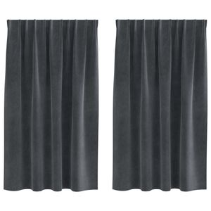 vidaXL Zatemňovacie z&aacute;vesy 2 pcs Svetlosiv&aacute; 140 x 140 cm Zamat