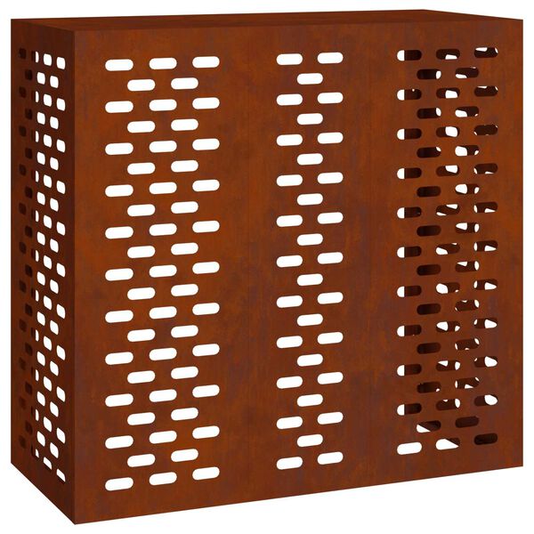 vidaXL Kryt na klimatiz&aacute;ciu Hrdzav&yacute; 110 x 50 x 105 cm