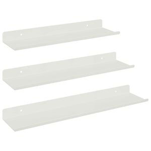 vidaXL Z&aacute;vesn&aacute; polica N&aacute;stenn&yacute; 3 pcs Biely 40 x 9 x 2,5 cm Oceľ