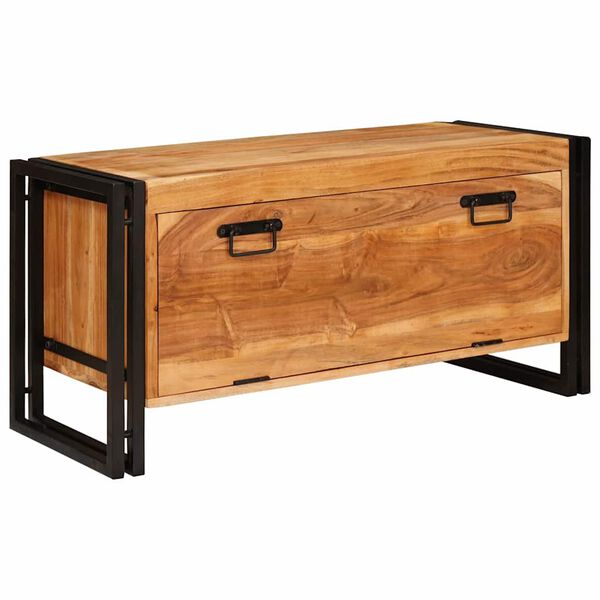 vidaXL Skriňa na top&aacute;nky Hned&aacute; 90 x 38 x 45 cm Pevn&eacute; ak&aacute;ciov&eacute; drevo