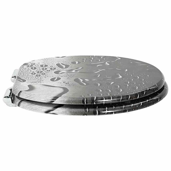 vidaXL Sedenie na toaletu s tich&yacute;m zatv&aacute;ran&iacute;m Biely 44 x 38 cm