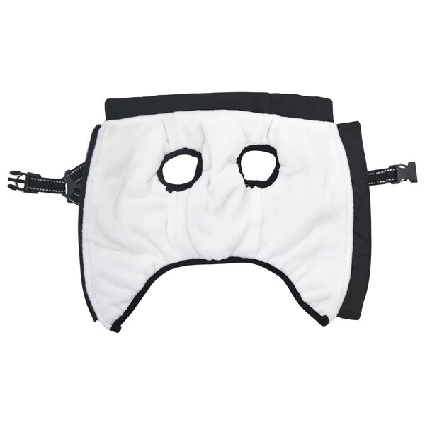 vidaXL Ps&iacute; kab&aacute;t s postrojom Čierna S Fl&iacute;s a polyester