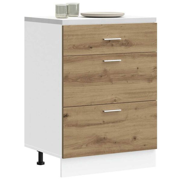 vidaXL Kuchynská spodná skrinka “Lyon”, dub artisan, kompozitné drevo