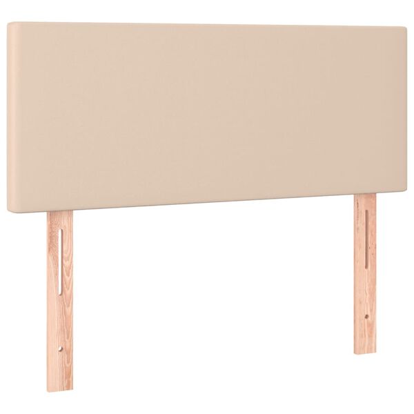 VidaXL Čelo postele kapučínové 90x5x78/88 cm umelá koža