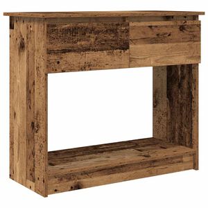 vidaXL konzolov&yacute; stol&iacute;k so z&aacute;suvkami star&eacute; drevo 85,5x38,5x74,5 cm