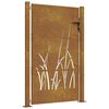 vidaXL Z&aacute;hradn&aacute; br&aacute;na 100x150 cm, oceľ Corten, dizajn s tr&aacute;vou