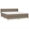 vidaXL Posteľn&yacute; r&aacute;m boxspring s matracom sivohned 160x200 cm l&aacute;tka