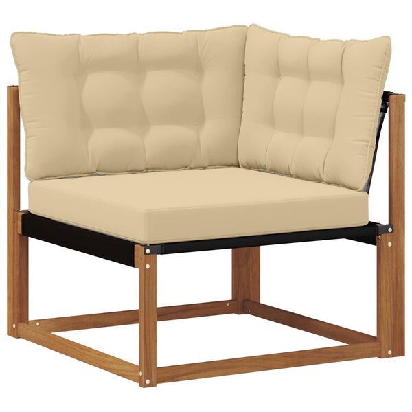 vidaXL Z&aacute;hradn&aacute; s&uacute;prava gaučov s vank&uacute;&scaron;om 4 pcs Pr&iacute;rodn&aacute; a b&eacute;žov&aacute;