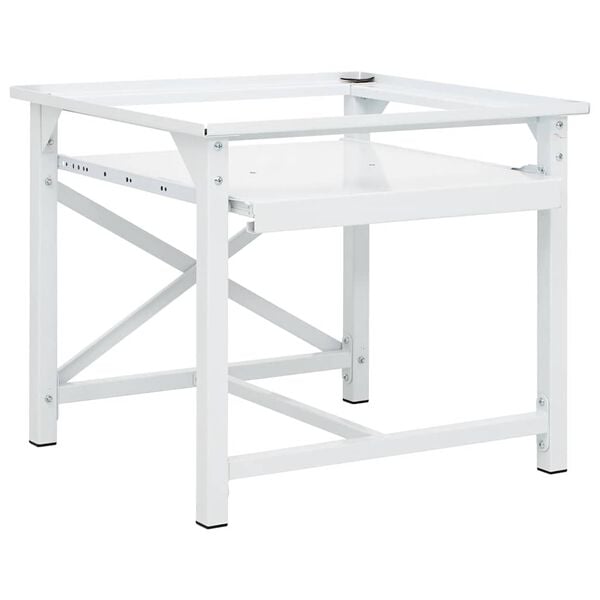 vidaXL Podstavec pod pr&aacute;čku s vys&uacute;vacou policou, biely