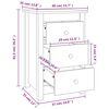 vidaXL Nočn&yacute; stol&iacute;k biely 40x35x61,5 cm mas&iacute;vne borovicov&eacute; drevo