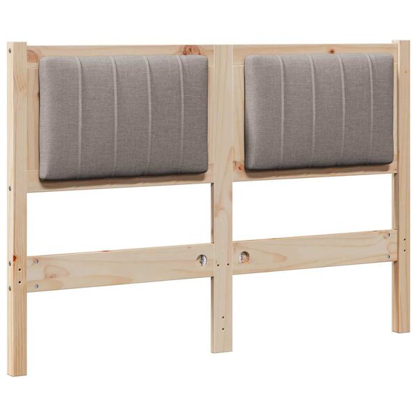 vidaXL Čal&uacute;nen&eacute; čelo postele Hned&aacute; 120 cm Mas&iacute;vne borovicov&eacute; drevo