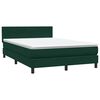 vidaXL Posteľn&yacute; r&aacute;m boxsping s matracom tmavozelen&yacute; 160x210 cm zamat