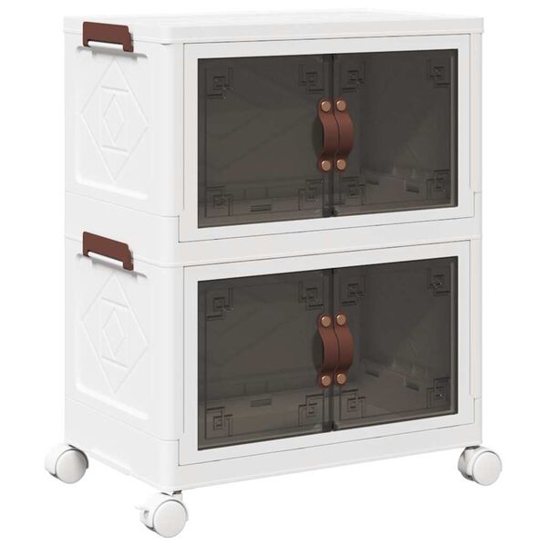 vidaXL stohovateľn&yacute; &uacute;ložn&yacute; box kolesami 2vrstvov&yacute; 28L 48,5x29,5x59,5cm