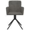 vidaXL Otočné jedálenské stoličky 2 ks tmavosivé zamatové