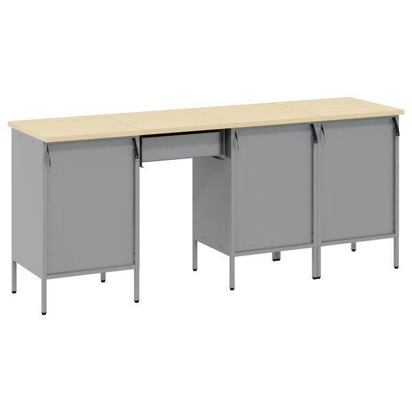 vidaXL Pracovn&aacute; skrinka so z&aacute;suvkou 4 pcs Červen&aacute; 200 x 55 x 85 cm